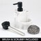 mDesign Kitchen Sink Soap Dispenser Pump, Storage Caddy for Counter